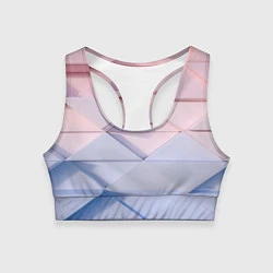 Топик спортивный женский Треугольники для тебя, цвет: 3D-принт