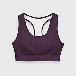 Топик спортивный женский Вишневые разломы, цвет: 3D-принт