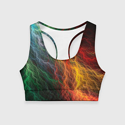 Топик спортивный женский Цветной разряд, цвет: 3D-принт