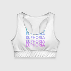 Топик спортивный женский Эйфория Euphoria, цвет: 3D-принт