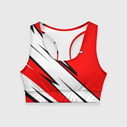 Топик спортивный женский CHEVROLET Узор Логотип, цвет: 3D-принт