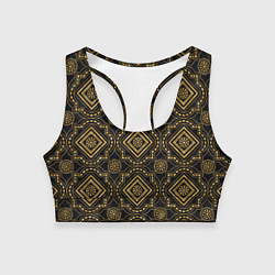 Топик спортивный женский Versace classic pattern, цвет: 3D-принт