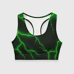 Топик спортивный женский Разряд молнии: Green, цвет: 3D-принт