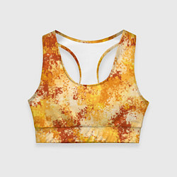 Женский спортивный топ Спортивный камуфляж Пикси - Апельсин