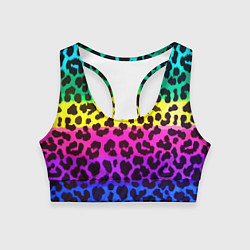 Женский спортивный топ Leopard Pattern Neon