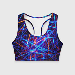 Топик спортивный женский Neon pattern Fashion 2055, цвет: 3D-принт