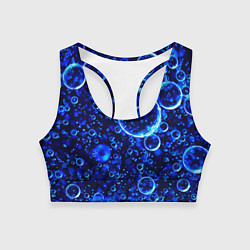 Топик спортивный женский Пузыри воздуха в воде Pattern, цвет: 3D-принт