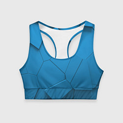 Топик спортивный женский 3д геометрия, цвет: 3D-принт
