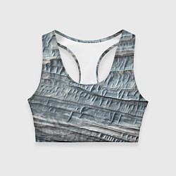 Топик спортивный женский Текстура скалы Mountain Stone, цвет: 3D-принт