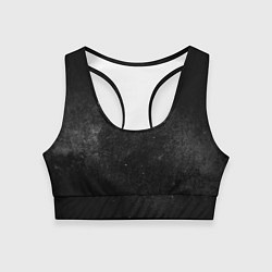 Топик спортивный женский Черный космос black space, цвет: 3D-принт