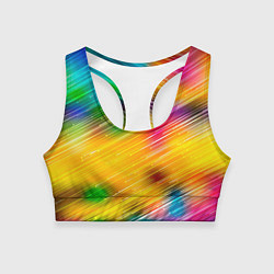 Топик спортивный женский RAINBOW POLYCHROME, цвет: 3D-принт