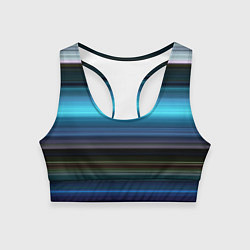 Топик спортивный женский Неоновые линии neon lines, цвет: 3D-принт