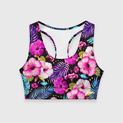 Женский спортивный топ Floral pattern Summer night Fashion trend