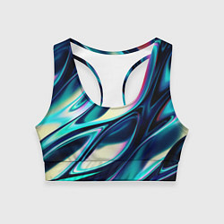 Топик спортивный женский Abstract Wave, цвет: 3D-принт