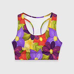 Женский спортивный топ MULTICOLORED PANSIES