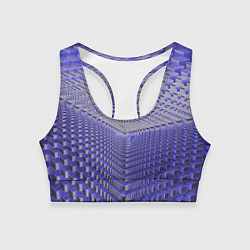 Топик спортивный женский Неоновые кубы - оптическая иллюзия, цвет: 3D-принт