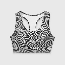 Топик спортивный женский Гипнотическая спираль - оптическая иллюзия, цвет: 3D-принт