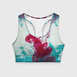 Топик спортивный женский Абстрактный красочный дым, цвет: 3D-принт