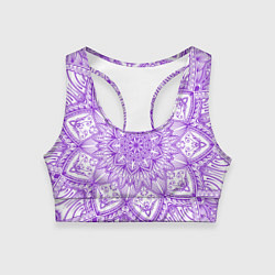 Женский спортивный топ Фиолетовая мандала