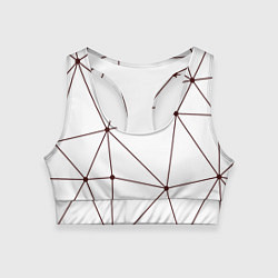 Топик спортивный женский Геометрические линии на белом фоне, цвет: 3D-принт