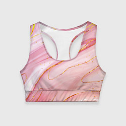 Топик спортивный женский Коралловый мрамор, цвет: 3D-принт
