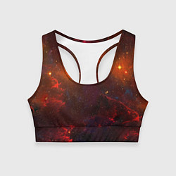 Топик спортивный женский Звездная бескрайняя вселенная, цвет: 3D-принт