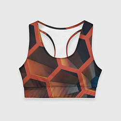Женский спортивный топ Абстрактные шестигранные фигуры