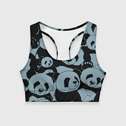 Топик спортивный женский Panda summer song, цвет: 3D-принт
