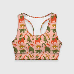 Женский спортивный топ Dinosaurs with gifts