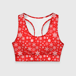 Топик спортивный женский Merry christmas new year, цвет: 3D-принт