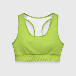 Топик спортивный женский Текстурированный ярко зеленый салатовый, цвет: 3D-принт
