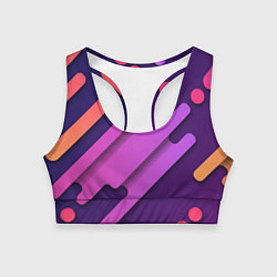 Топик спортивный женский Объемная абстракция, цвет: 3D-принт