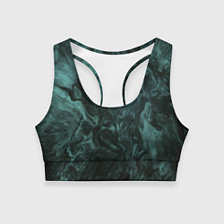 Топик спортивный женский Тёмно-синий водянистый туман, цвет: 3D-принт