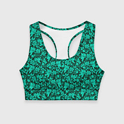 Топик спортивный женский Colorful floral pattern, цвет: 3D-принт