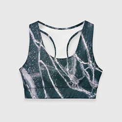 Женский спортивный топ Ледяные трещины на замерзшем море