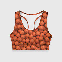 Топик спортивный женский Баскетбольные мячи, цвет: 3D-принт