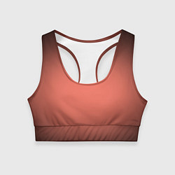 Топик спортивный женский Коралловый градиент, цвет: 3D-принт