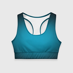 Топик спортивный женский Изумрудный градиент, цвет: 3D-принт