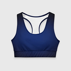 Топик спортивный женский Сапфировый градиент, цвет: 3D-принт