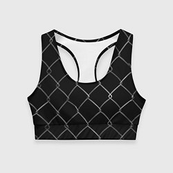 Топик спортивный женский Плетеный забор, цвет: 3D-принт