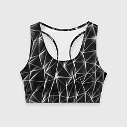 Топик спортивный женский Черно белые нервы, цвет: 3D-принт