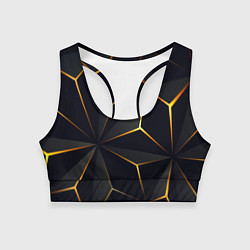 Топик спортивный женский Hexagon Line Smart, цвет: 3D-принт