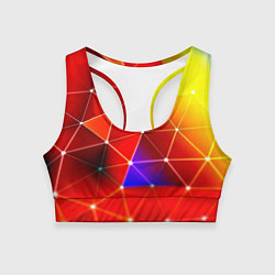 Топик спортивный женский Digital triangle abstract, цвет: 3D-принт