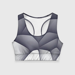 Топик спортивный женский Паттерн из гладких камней, цвет: 3D-принт