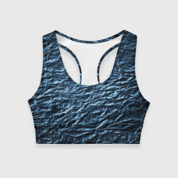 Топик спортивный женский Текстура мятой бумаги, цвет: 3D-принт