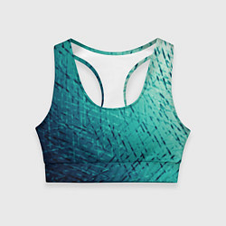 Топик спортивный женский Градиент зеленый туман, цвет: 3D-принт