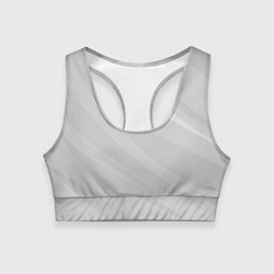 Топик спортивный женский Светлый серый плавные полосы, цвет: 3D-принт