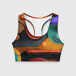 Топик спортивный женский Геометрия фигур, цвет: 3D-принт