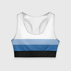 Женский спортивный топ Полосы синий