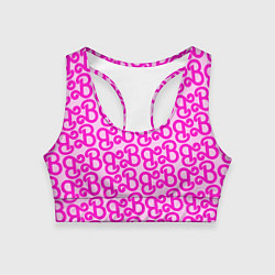 Топик спортивный женский Логотип Барби - буква B, цвет: 3D-принт
